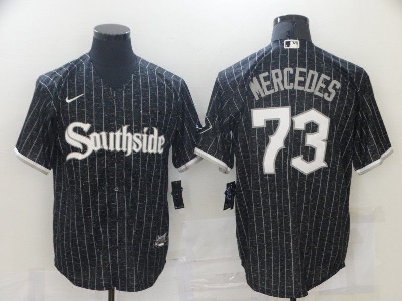 Men Chicago White Sox #73 Mercedes City Edition Black Game Nike 2021 MLB Jerseys->women mlb jersey->Women Jersey